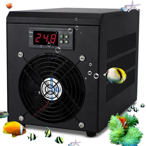 Acuario Enfriador de Agua Ajustable para hidroponía, 60L/160L/300L, silencioso, refrigerado por Aire, con compresor para de Arrecife de Coral.