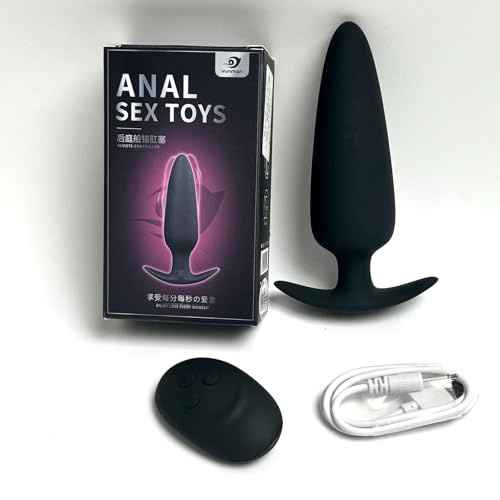 Plug Anal Vibrant 131Ø40mm Noir en Silicone Télécommandé Base d'Ancre | YILUQIFLY Butt Anaux Jouet sexuel 10 Vibration Discret Prostate massager homme femme couples Débutant Initié SM SUBS