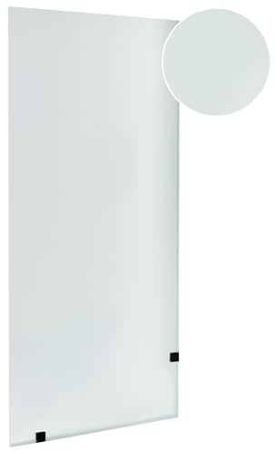Duschvägg i Frostat Härdat Glas med Svart Aluminiumram Walk-In Modell för Våtrum 90x195 cm Modern Badrumslösning Svart Icalma
