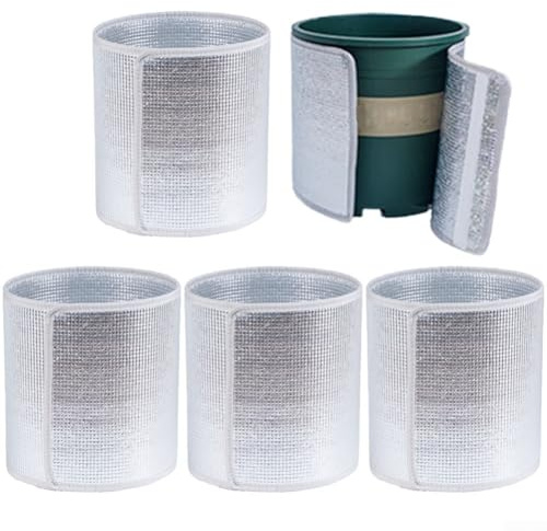 5 pellicole isolanti ispessite per vasi, a doppio strato, protezione antigelo per piante in vaso, copertura per vasi di fiori per piante,arbusti e alberi,Protezione Termica Sacchetto Antigelo,16x55cm