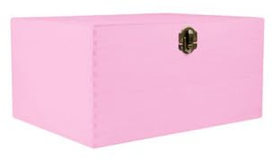Holzbox mit Deckel Rosa – Aufbewahrungsbox aus Naturholz – Holzkiste zur Aufbewahrung & Dekoration – Rosa Holz-Kiste mit Deckel für Kinderzimmer, Deko & Haushalt – Deko Box aus Holz vielseitig nutzbar