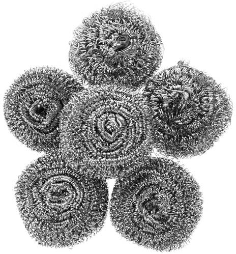 EPIGEIST 6 Piezas Estropajos de Acero Inoxidable Esponjas Metálicas Reutilizables para Limpieza de Platos Sartenes y Utensilios Resistentes y Compactos para Cocina y Uso Profesional