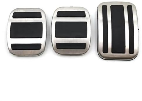 Compatible avec Vauxhall pour pédales de voiture combinées, frein à gaz, pédale de pédale sans perçage, coussinet en acier inoxydable, repose-pieds, housse de pédales de voiture à carburant (couleur