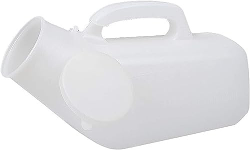 botella para orinar, Urinario masculino de plástico transparente, 1200 ml, a prueba derrames, botella portátil con tapa a presión