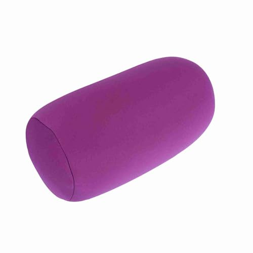 Tonysa Oreiller de Voyage en Microbilles avec Housse en Polyester Doux pour Le Soutien du Cou et Le Dos – Parfait pour la Maison et Les Voyages (Purple)