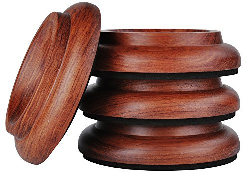 Pianoforte verticale tazze di rotelle,legno duro Palissandro Piano Caster Pad mobili gamba Pad Set di 4,con antiscivolo umidità-Proof & Anti-Noise Felt Pads per protezioni pavimento in legno duro