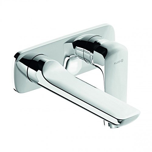 Waschtischbatterie / Unterputz-Waschtisch-Zweiloch-Wand-Einhandmischer | geschlossener Hebel, Zweiloch-Montage | Durchflussmenge 6l / min bei 3 bar, Ausladung Wandauslauf: 185 mm