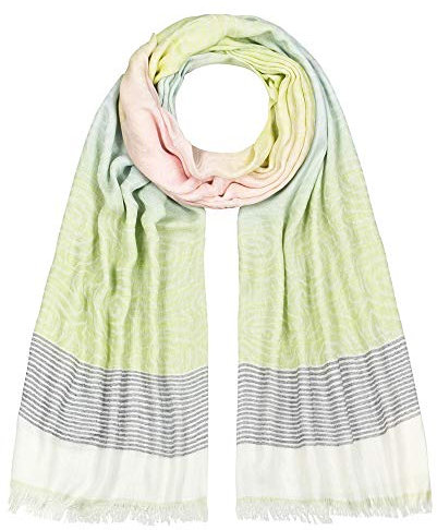 Japanwelt Baumwoll Modaltuch 65% Baumwolle 35% Modal XXL Halstuch Frühling Herbst und Winter Schal Tuch 70 x 180 cm Grün, Multi