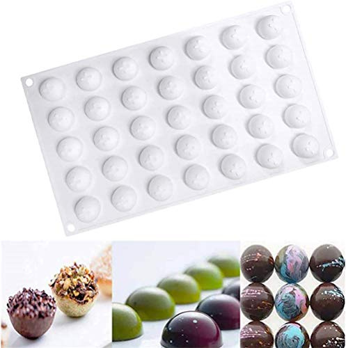 DUBENS 35 Löcher Ball Trüffel Moule Silikon Formen Für Backen Backformen Kuchen Schokolade Form Sinking Form Gebäck Werkzeuge