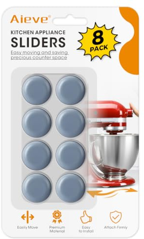 Aieve Appliance Slider, 8 Pcs Appliance Sliders for Kitchen Appliances, Small Appliance Slider for Most Countertop (Blue)