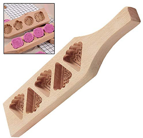 TOSSPER Wooden Cookie Molds Chinese Festival Moon Cakes Stampt Cake Biscuit Mould for Muffin Mooncake Chocolate Pumpkin Pie