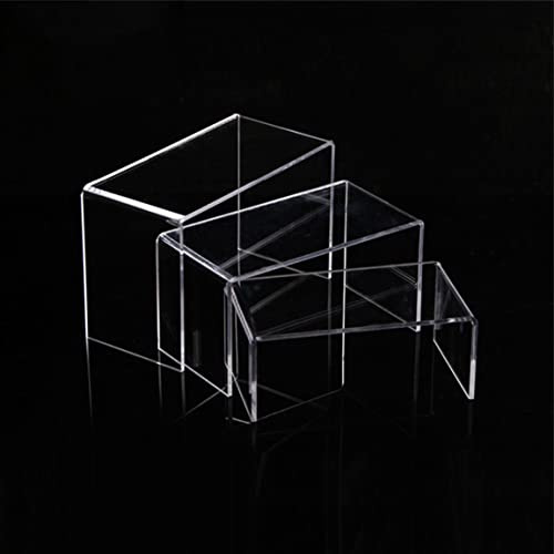 Alzatina alzate Tavolino Espositore in PMMA CRYLUX COLATO personalizzata profondità 8cm Alzata Trasparente Spessore 5mm dolci Cupcake e Banchi Gioielli Vetrine (10, 10)