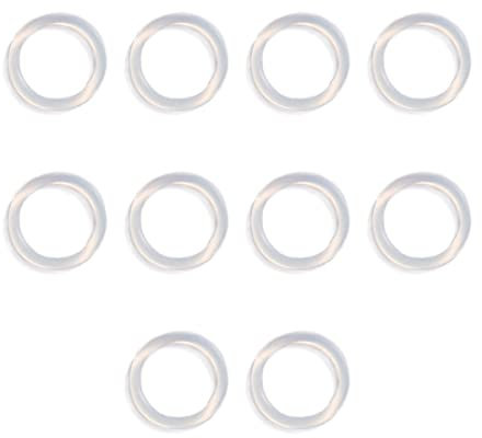 Suave anillo adaptador clip, adaptador para clip ficticio de silicona transparente, anillo de silicona adaptador, para clip soporte para chupete para niño, regalo de cumpleaños del niño, 10 piezas