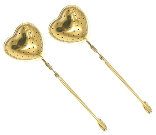 Luxshiny 2Pcs Heart Tea Infuser for Loose Leaf: Stainless Steel Tea Steeper, Easy Brewing Design, Keeps Loose Leaves Contained | Suitable for Parties & Gifting