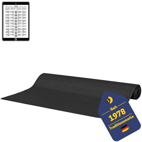 Best Sporting Pilatesmatte kompakt in 173 x 61 x 0,3cm I Yogamatte, ideal für unterwegs I inkl. Übungsanleitung I Sportmatte Fitnessmatte rutschfest I Yoga Mat aus schadstoffgeprüftem PVC