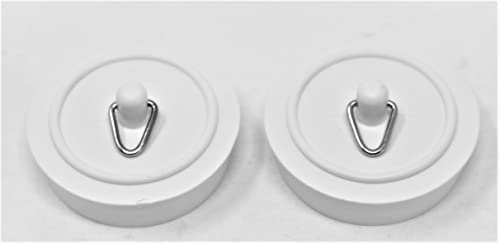 2 x fiXte Replacement Sink Plug Shower Bath Basin Hard Rubber White 38mm 1 1/2