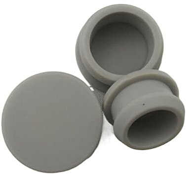 Passacavo in gomma, Passacavi da scrivania, Kit passacavi in ​​gomma, 10 pezzi Tappi terminali in gomma siliconica a scatto grigio Inserti for tubi Spina Bung 10mm-30mm (Colore: grigio, dimensioni: A
