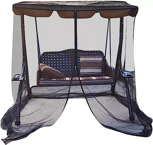 Moskitonetz, für Innenhof-Schaukelstuhl, Insektenschutz, Polyester-Netz, verstellbar, für Terrasse, Balkon, Camping, mit Reißverschluss