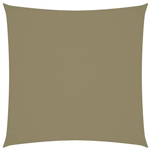 AJSEOYBS Parasole,Ombrelloni da spiaggia,mbrellone da giardino，Parasole a Vela in Tela Oxford Quadrata 4x4 m Beige Per balconi, giardini, terrazze, relax all'aria aperta