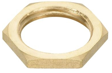 QUARKZMAN G3/8 Dado Bloccaggio Esagonale Raccordo Tubi Dado Sottile Fissaggio Filettato Femmina Controdado per Impianti Idraulici Fissi, Ottone 1pz