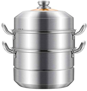 Pentola Cucinare, vaporiera Alimenti, pentola zuppa in Acciaio Inossidabile 304, pentola zuppa Multifunzionale 32 cm, Grande pentola Cottura a induzione Commerciale fornello a Gas