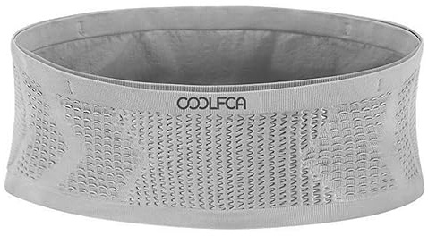 Cintura da corsa multifunzionale di alta qualità in maglia nascosta marsupio traspirante a scomparsa per donne e uomini per corsa all'aperto, Grigio, L (80-120cm), alla moda