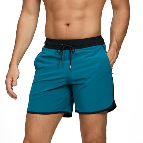 TMEOG Costume Uomo Mare Pantaloncini da Bagno Costumi da Piscina Surf Boxer Mare Costume da Spiaggia Bagno Vintage Pantaloncino Mare con Tasche e Coulisse