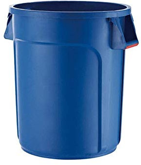 Cubo de Basura/cesto de Basura Grueso de Gran Capacidad, Cubo de Almacenamiento Redondo de plástico Multicolor, Cubo de Basura Industrial para Exteriores, Cubo de Basura para Inter