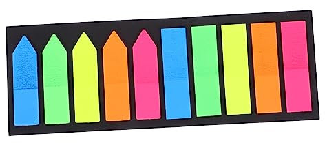 PartyKindom 2000 Blatt Multi Funktionale Buchmarker Haftnotizen Leuchtenden Farben Etiketten für Schüler und Büro Selbstklebende Seitenmarkierer für Notizen und Erinnerungen