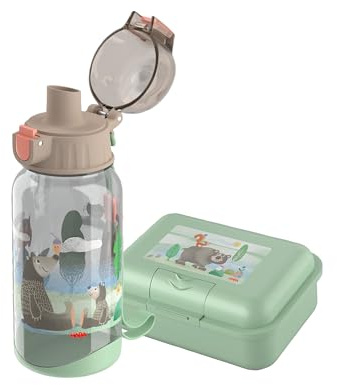 HABA Unisex Geschirr-Set 2-Pack Trinkflasche & Brotdose im Doppelpack - Wald - Größe One Size