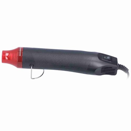 Mumusuki Mini Pistolas de Calor, 300W 200 ° C de Calor Rápido Portátil Pistolas de Aire Caliente de Mano Construido en Soporte para Bricolaje Artesanía Repujado Envoltura Retráctil (Enchufe UE 230V)