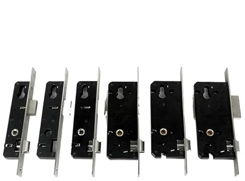 Serrature a ghigliottina, Serratura in acciaio inossidabile, corpo in lega di alluminio, maniglia for porta in plastica e acciaio, balcone aperto piatto, vecchio stile(6085)