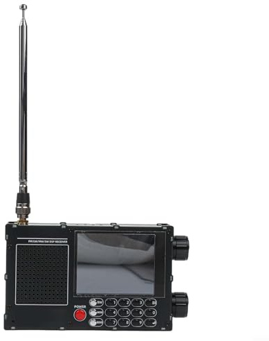 Trurovem Receptor portátil de onda corta DP-666 con TEF6686 para sintonizador, escáner de banda completa SW, batería de 5000 mAh, LCD de 2.8 pulgadas, soporte RDS para viajes (negro)