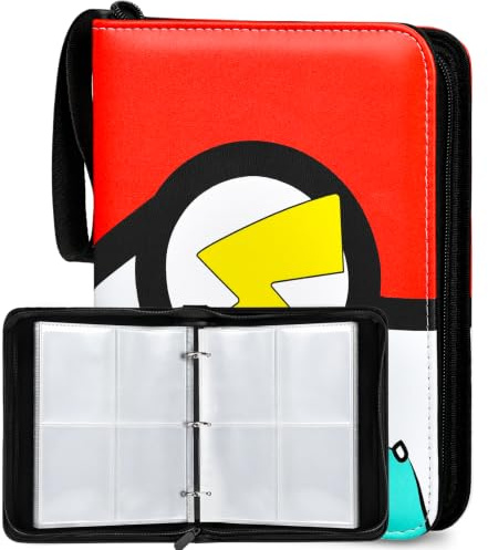 Album di Carte da Collezione, Raccoglitore Carte con Cerniera, PU Album Impermeabile, Regalo per Bambini (440 tasche)
