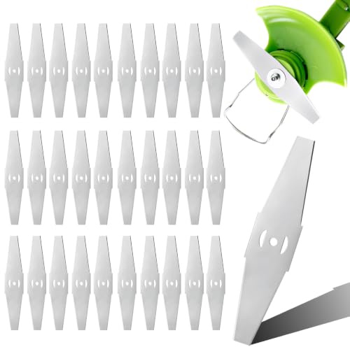 Monemey 30 Piezas Cuchillas de Metal Para Desbrozadora, 15 Cm Cuchillas de Repuesto para Cortacésped Eléctrico, Cuchilla de Metal de Accesorios Para Jardines, Desbroce y Poda de Arbustos