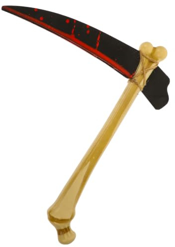 ARTIBETTER Hoz de Hueso para Halloween Apariencia Realista, Material Plástico y Goma Polimérica, Accesorio Práctico para Decoración y Fiesta de Halloween