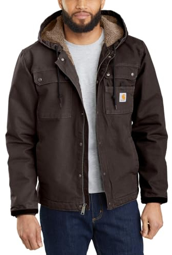 Carhartt Men's Washed Duck Bartlett Jacket, Dark Brown, Medium