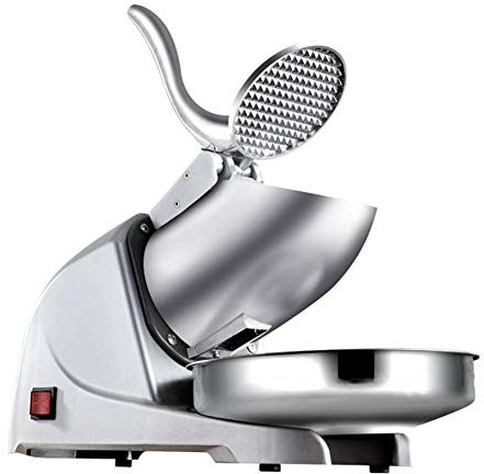 XUMI Shaved Ice Machines，Stainless Stee Electric Ice Shaver Machine Snow Cone Shaved Ice Maker Machine Commercial Industrial Quality 380W Household Small Electric Double Knife Smoothing Machine