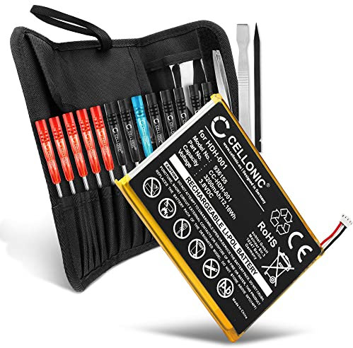 CELLONIC Batteria HDH-001, HDH-002,HDH-003, HDH-A-BPHAT-C0 compatibile con Nintendo Switch Lite Ricambio da 3200mAh + Set di strumento per controller console giochi palmare