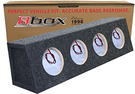 Atrend Bbox Pro Audio Tuned 4 Way 6.5 Wedge Shape Car Speaker Box & Enclosures-Box Speaker Box per grande qualità del suono per casa e veicolo - Push and Insert Speaker Terminals - Quattro vie 6.5