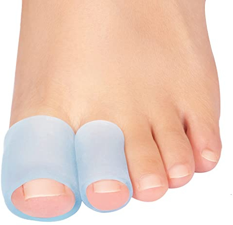 Sumiwish Protectores de dedo del pie Selves, paquete de 18 tapas de gel azul, protectores de silicona mejorados para evitar ampollas, callos y maíz, alivia el dolor de las uñas encarnadas
