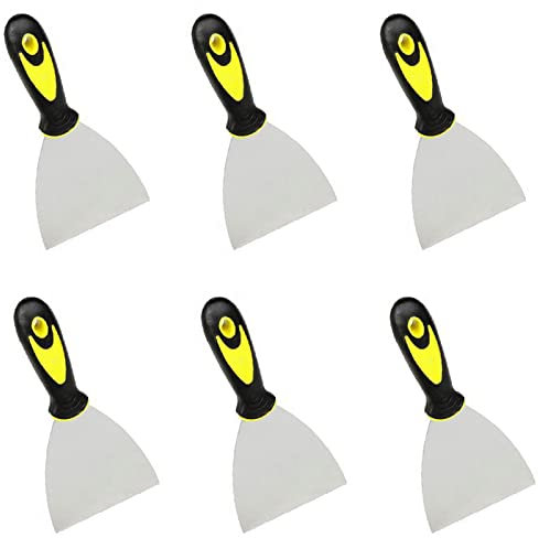Hongu 6 Pezzi Spatole per Stucco Stuccare Set Raschietti Muratore Carpentiere Stecche