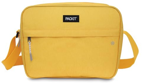PackIt Freezable Zuma Can Cooler, Built with EcoFreeze Technology, Collapsible, Reusable, Zip Closure with Adjustable Shoulder Strap, Fits 15, 12 oz Cans