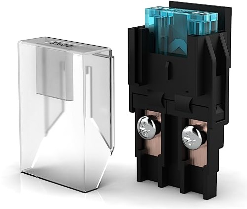 AUPROTEC Sicherungshalter für Maxi Sicherungen, 60 A blau | bis 100A, mit Schutzabdeckung, inkl. Maxi Sicherung