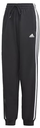 adidas Damen Essentials 3-Stripes French Terry Loose-Fit Pants, Black/White, XS