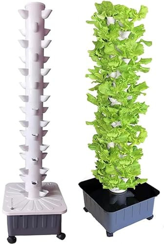 Sistema de Cultivo Hidropónico para Jardinería de Interior - Jardín de Torre Aeropónica Vertical para Cultivar Hierbas, Frutas y Verduras - Sistema de Jardinería Aero