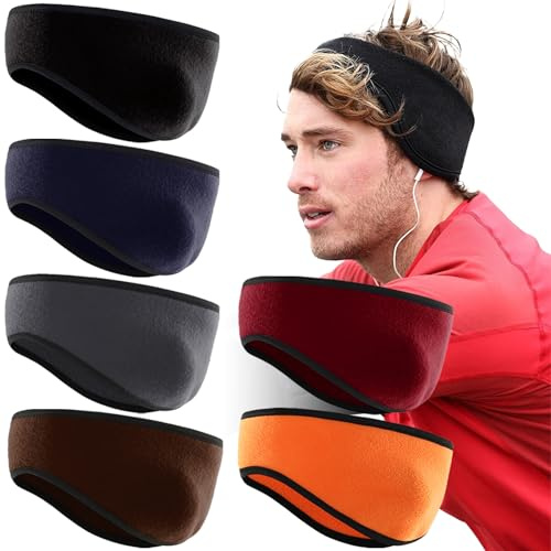 TYXHXTF 6 PCS Fascia per Gli Sport Invernali per Donna e Uomo, Fascia per La Testa, Scaldini per le Orecchie Cerchietti Paraorecchie Fascia per Capelli Caldo Antivento