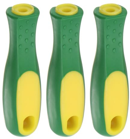 sourcing map 3 Stück Feilenheft Gummi 110mm Länge 6,8mm Rundloch Ergonomische Feilengriff für 8 Runde, Dreieckige und Quadratische Metallfeilen