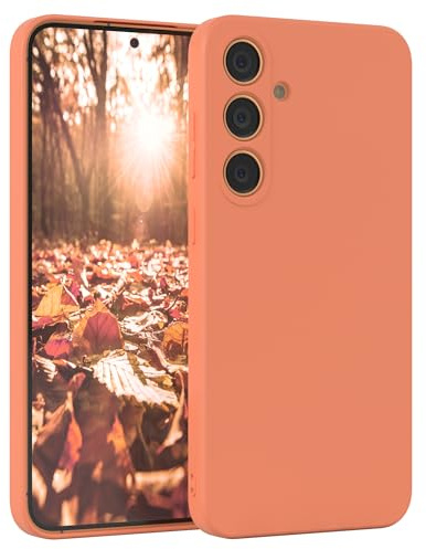 EAZY CASE - Silikonfodral för Galaxy S24 Plus Silikonfodral Mjukt stötsäkert mobilskal Galaxy S24 Plus Skyddsfodral med kameraskydd Tunt Premium skyddsfodral TPU Telefonstötfångare i Orange