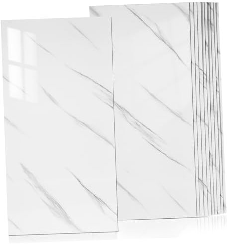 10 Piezas De Papel Pintado Despegar Y Pegar Azulejos De Ducha Impermeables Salpicaduras Traseras Para Cocinas Decoración Mármol Azulejos Adhesivos De Papel De Pared Tirar Y Pegar